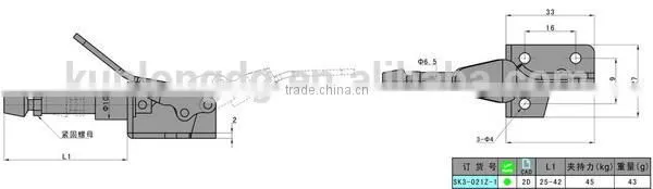 Top toggle clamp SK3-021Z-1 mini adjustable clamping