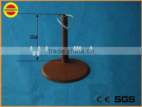 12cm high plastic display doll stand for dolls