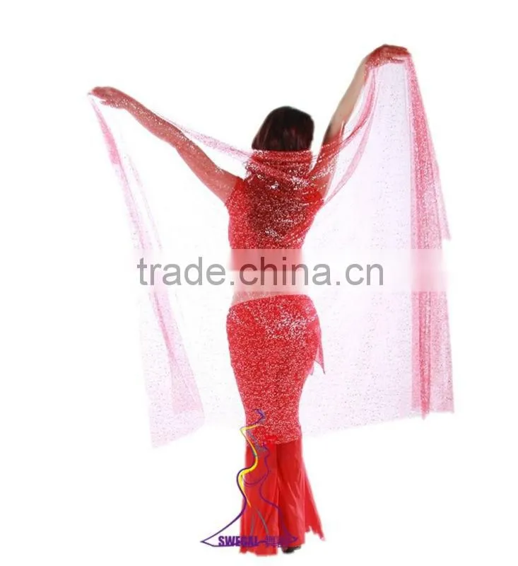 SWEGAL belly dance face veil,belly dance accessories,belly dance silk fan veil SGBDD13016