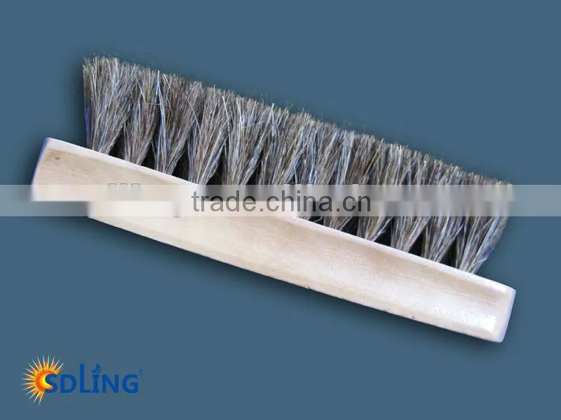 Horse hair wooden handle shoe brush