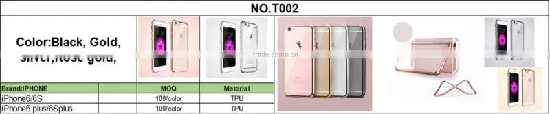 High quality accessories for iPhone 6 6s soft electroplating tpu cell phone cases