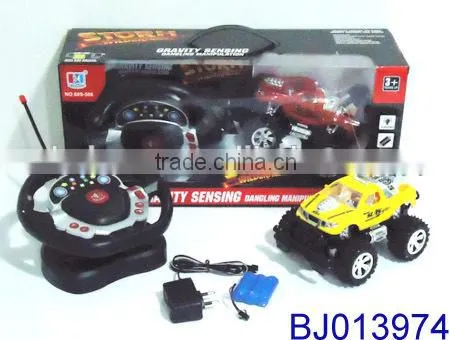 New steering wheel rc car cross-country van w/ music and light