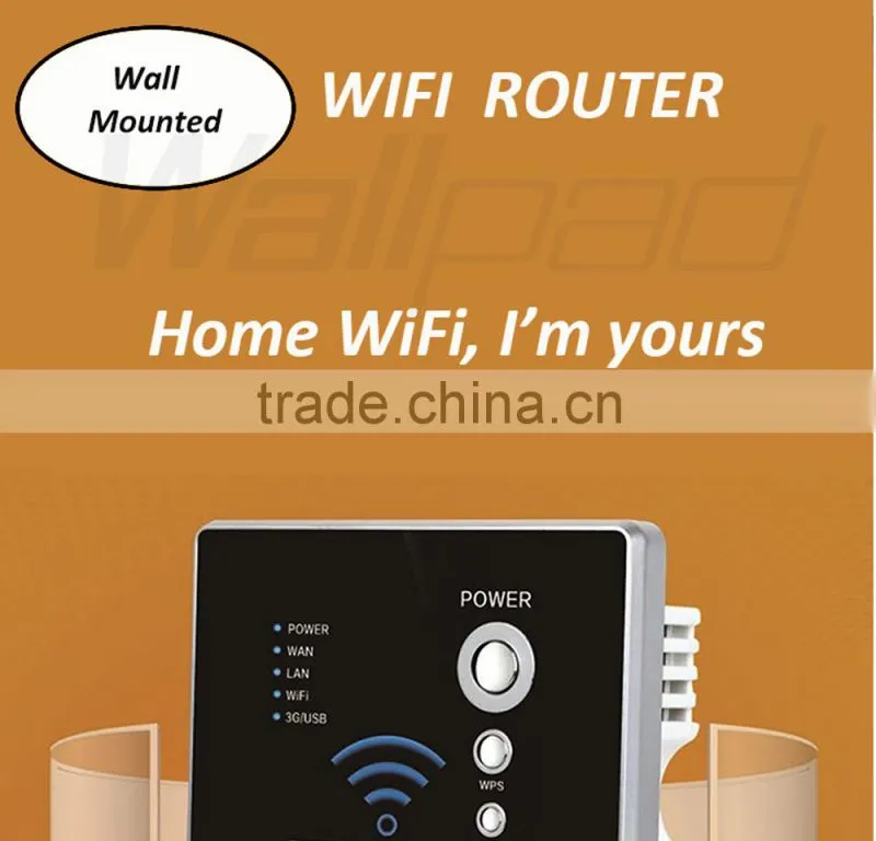 Supplier Wallpad White Wall Embedded AP Router Repeater Phone WPS USB Wireless Wall Charger Socket USB Rj45 3G WiFi Smart Socket