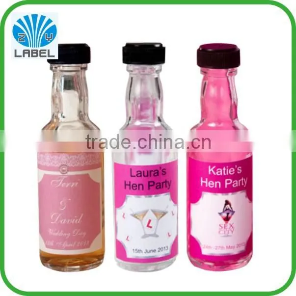 custom vinyl label for juice bottles,waterproof adhesive juice bottle label sticker