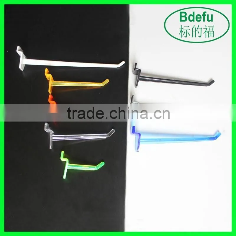 wholesale product colorful plastic security lock slatwall display hooks clothing hook for supermarket