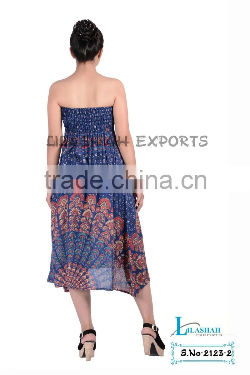 2123 Rayon MandalaTube Dress rayon dress dresses Smoke Vestido Ropa Garments Manufacturer Jaipur India sun summer dress