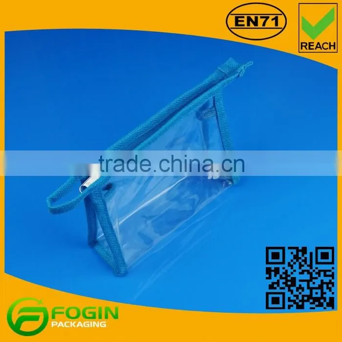 PVC Bag with Button for Cosmetic Collection Bag