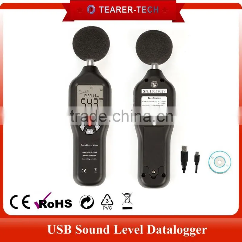 High quality USB interface 30~130dB sound datalogger for noise measurement TL-200