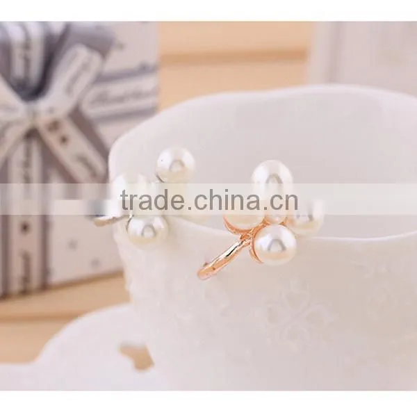 gold silver color pearl style photo jewelry finger rings
