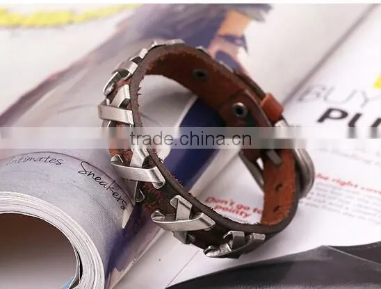 Simple Design Fashion Beauty Leather Bracelet Unisex Ancient Bracelet