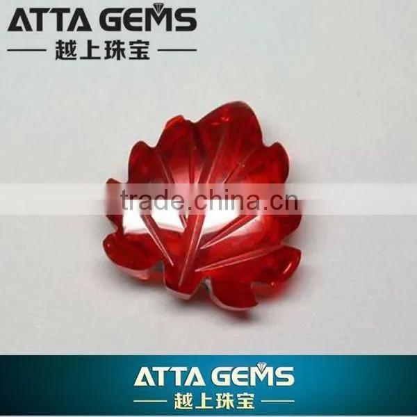 Leaf shape garnet cubic zirconia jewelery