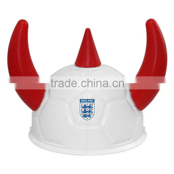 Orange Plastic Viking Football Fan Hat Wholesale with for Football Events & Parties & Carnivals