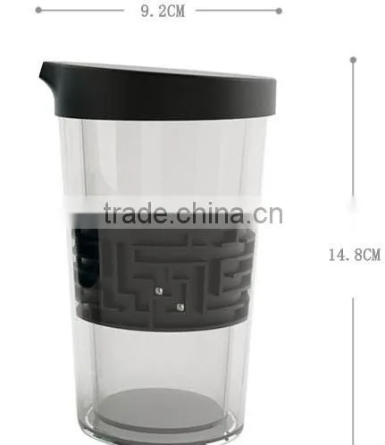 Plastic Maze Double Wall Water Bottle