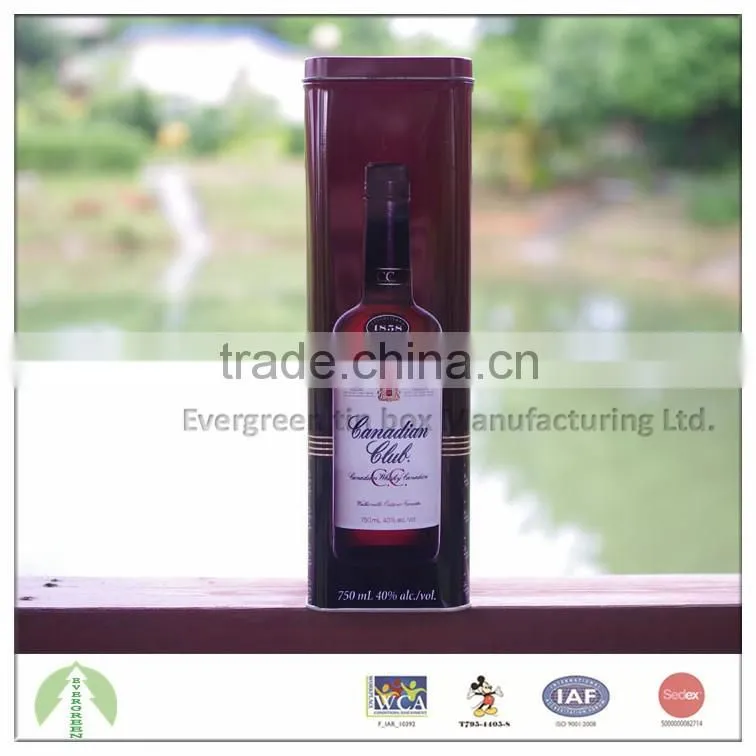 Blank Wine tin box for wisky