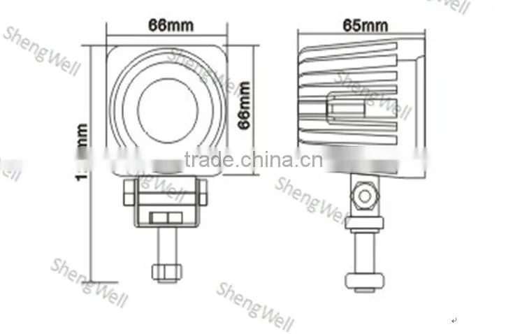 2"10W 9--32V LED Driving Light IP67 wholesale CREE led spot beam factory directly car led driving light