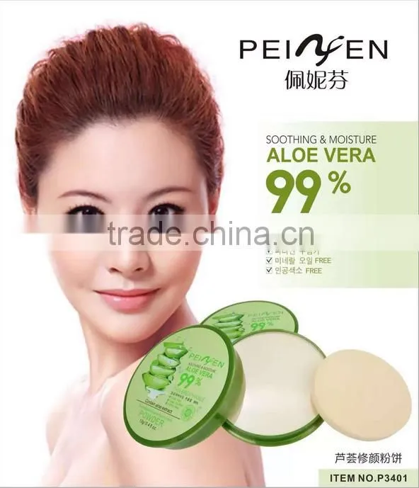High Quality Korea Aloe Mineral Waterproof Face Makeup Powder,Concealer Pressed Powder Foundation