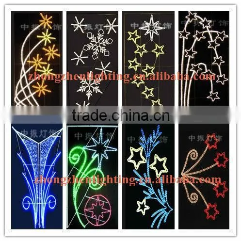 Long lifespan decorative street motif light pole mounted motif light