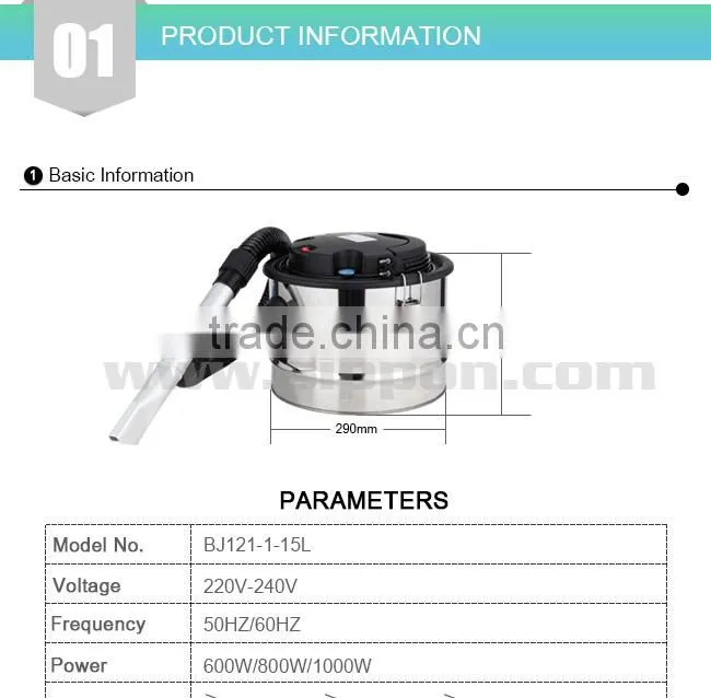Dust Shaking Function Ash Vacuum Cleaner for Fireplace and BBQ