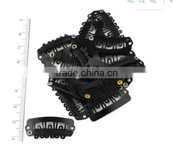 hair extension snap clips metal hair clips 3.2cm clips 9 teeth