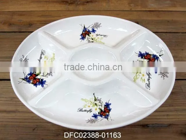Elegant Party Used 2 Tiers of Ceramic Cake/ Candies/ Fruit Serving Plate