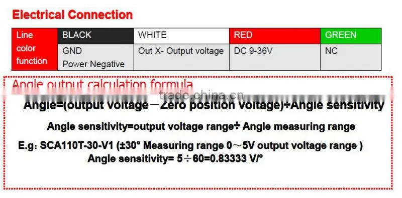 Wholesales & Retails SCA110T One axis Analog Type Transducer , Shenzhen Transducer Factory Supplier