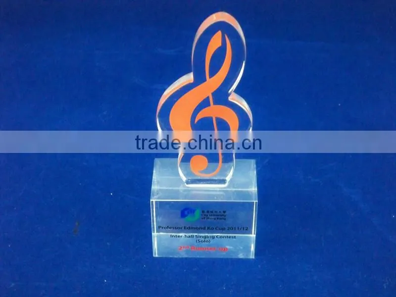 Crystal trophy for academy music competition