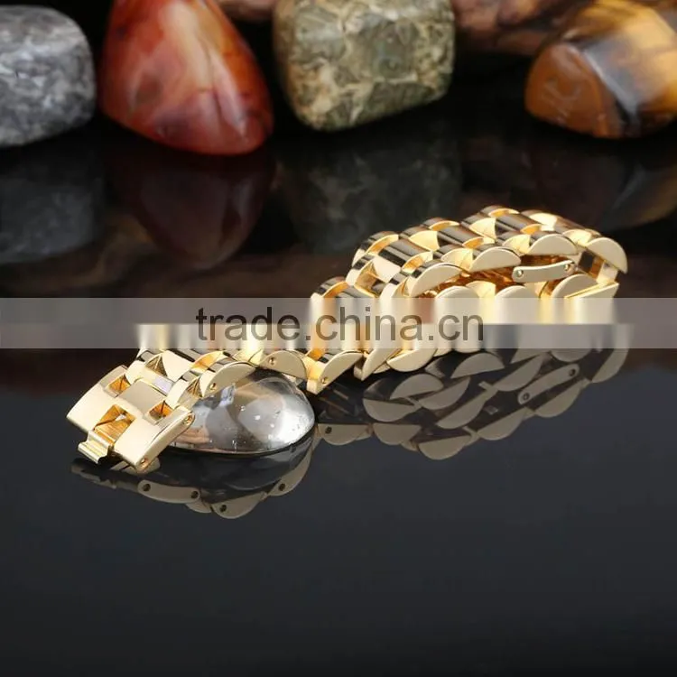 Fashion Stainless Steel Gold Chain Bracelet For Biker