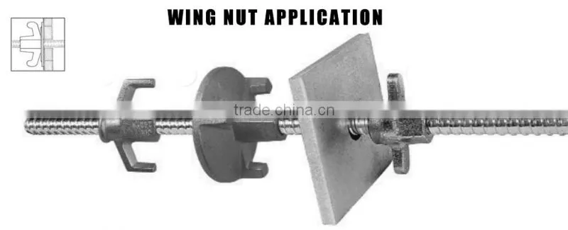 Ductile Iron Galvanized Formwork Wing Nut D12/D15/D20 For Construction