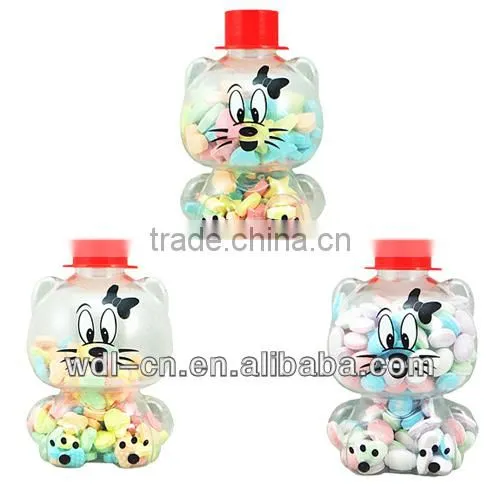 New design milk cola mint fruity press candy in cute jar