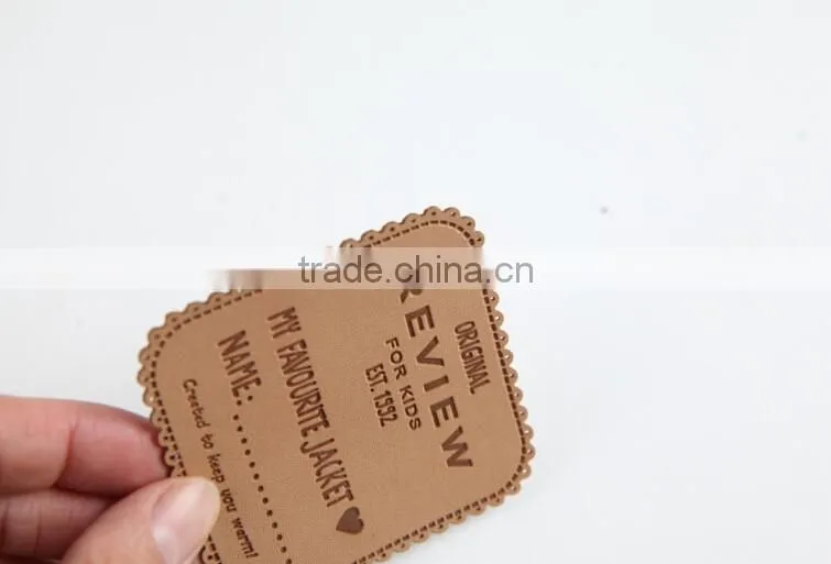 Factory custom Jeans label Pu patch garment Leather Labels
