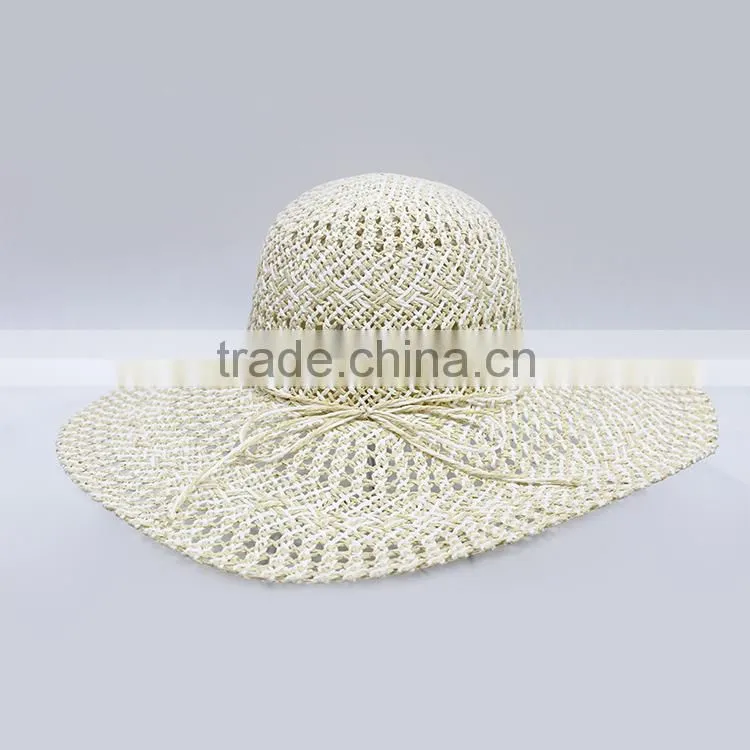 hight quality ladies wide brim straw summer hat sun beach hat