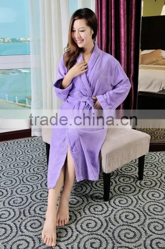 promotional plush microfiber sexy women winter bathrobes