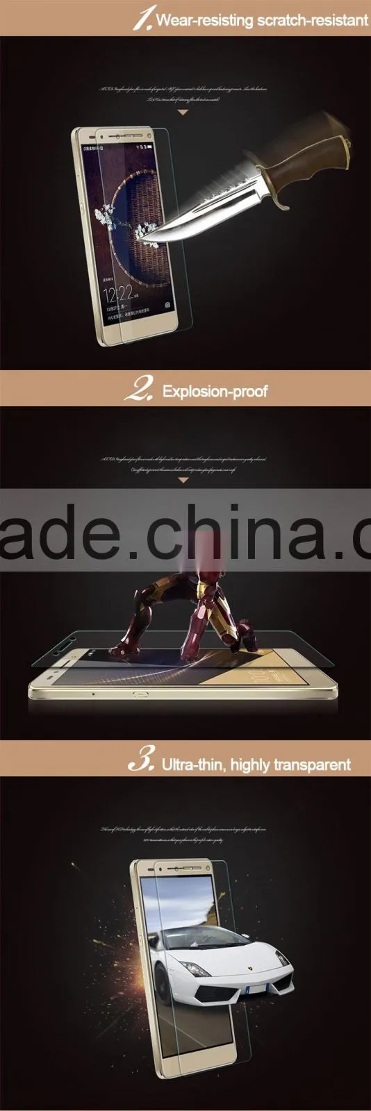 Mobile phone toughened membrane for samsung s4mini glass tempered