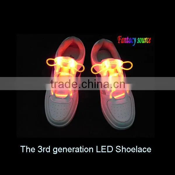 led flashing shoelace with yellow LED