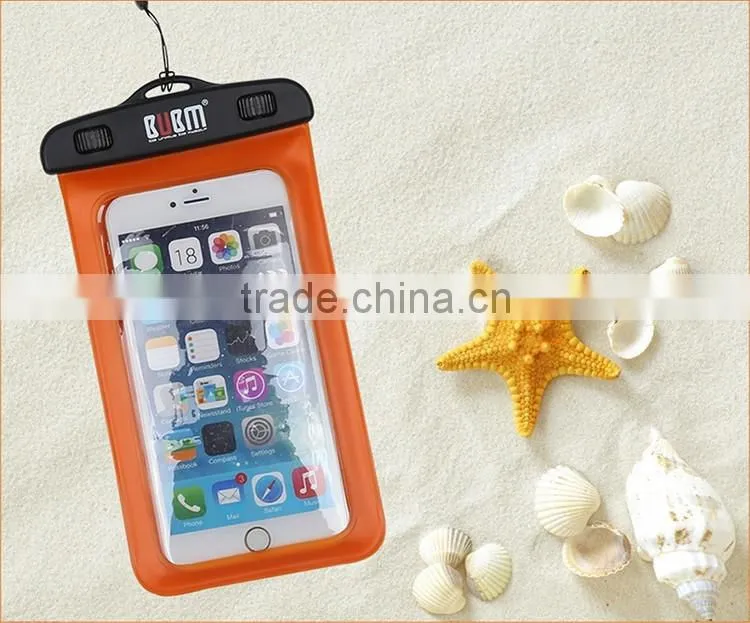 BUBM cheap hot pvc phone waterproof case/cell phone waterproof dry bag/floating waterproof phone bag