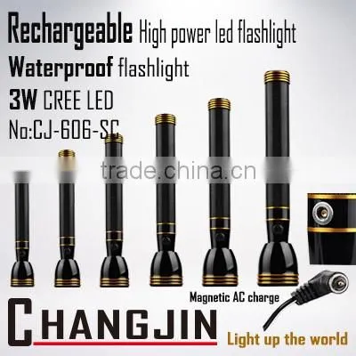 3W Aluminum LED Rechargeable Flashlight