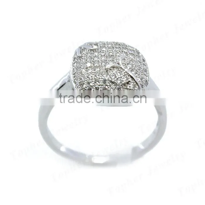 925 sterling silver imitation micro pave setting ring
