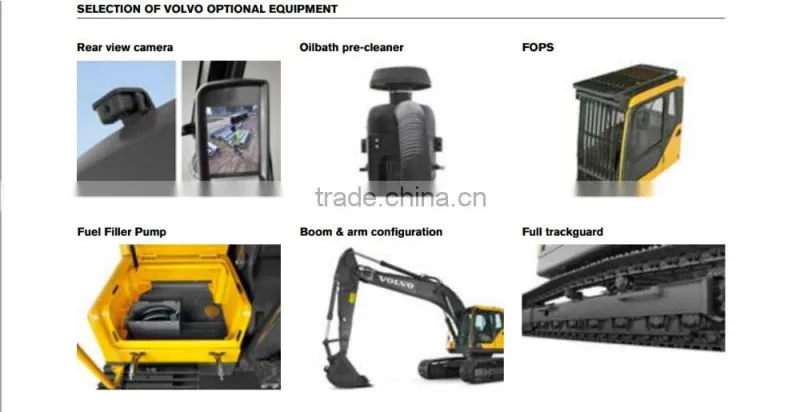 big brand volvo Ec210d swamp excavator type and capacity for sale