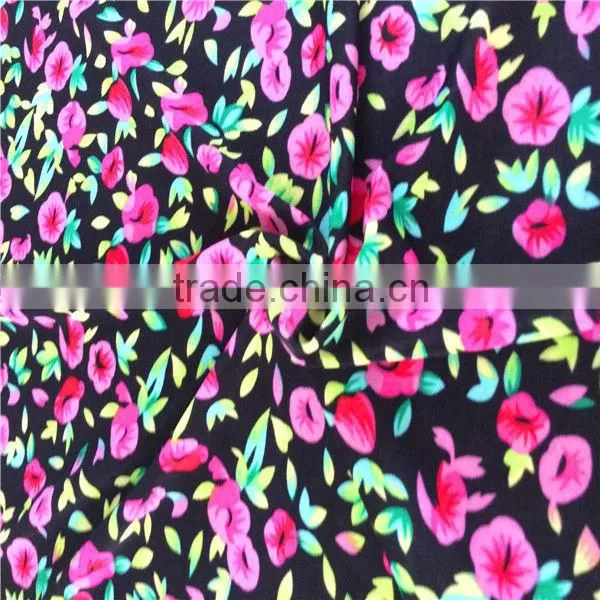 FDY polyester spandex stretch fabric knitted printing fabric