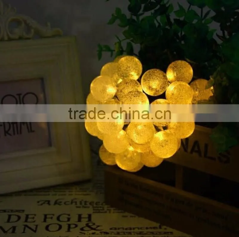 Christmas Holiday Name Solar Power 4.8M 20 LED Ball String Lights