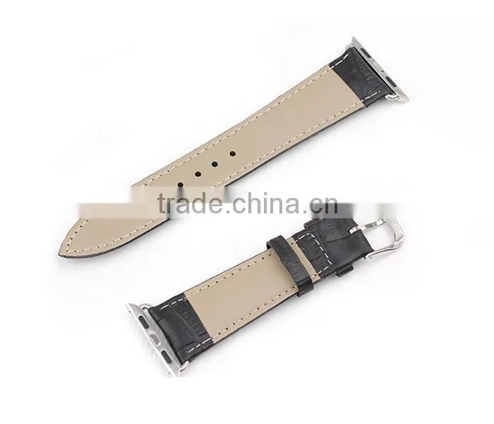 Luxury Exotic Leather Watch Band Genuine Leather Alligator Watch Band for iWatch