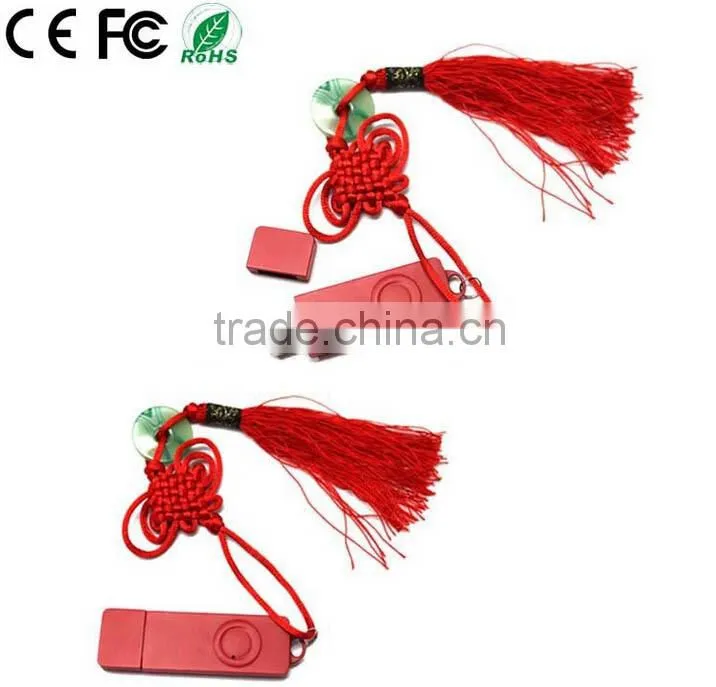 Promotional chinese red usb flash disk with Chinese knot