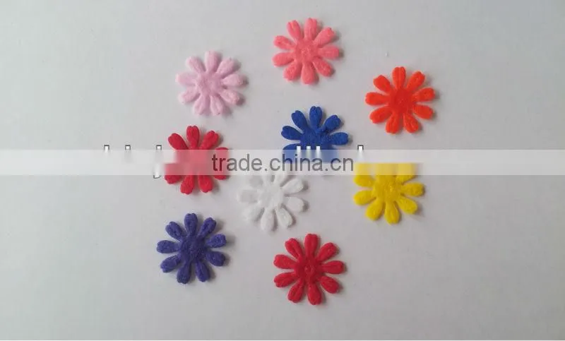 unique embossed collar applique/plant embossed label/embossed Decorative Flowers & Wreaths