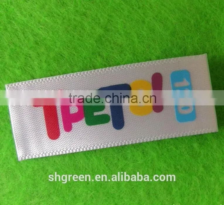 Pure white sew in clothing tag for printing