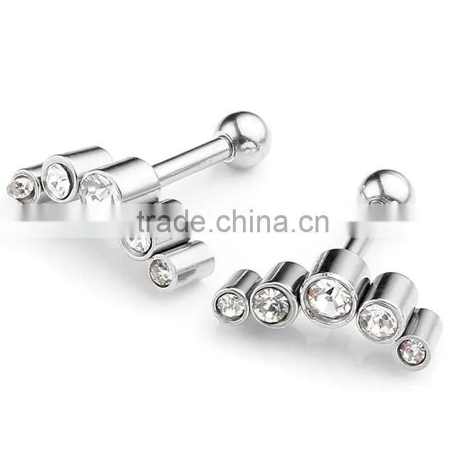 Ebay hot sale rook earrings fresh tunnel plugs stainless steel ear cartilage earrings jewelry fashion earrings