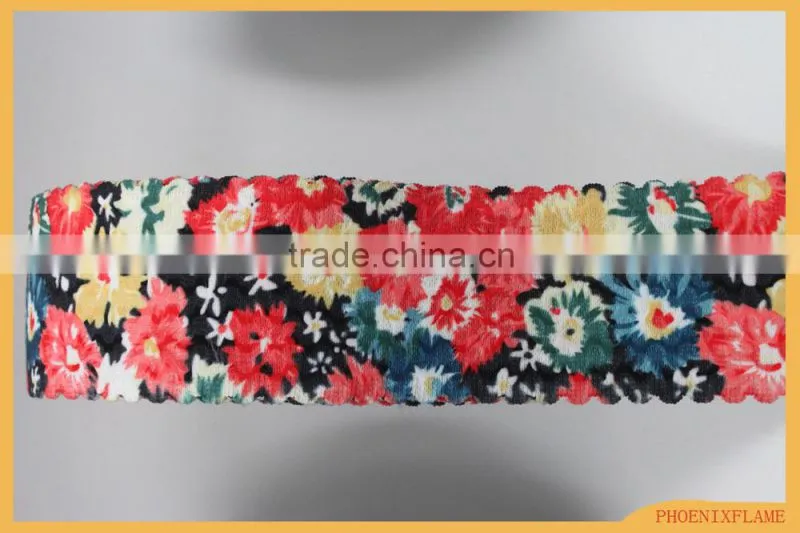 High Quality Elastic Tape with printing embroidery elastic printing tape for ladies dress waistband