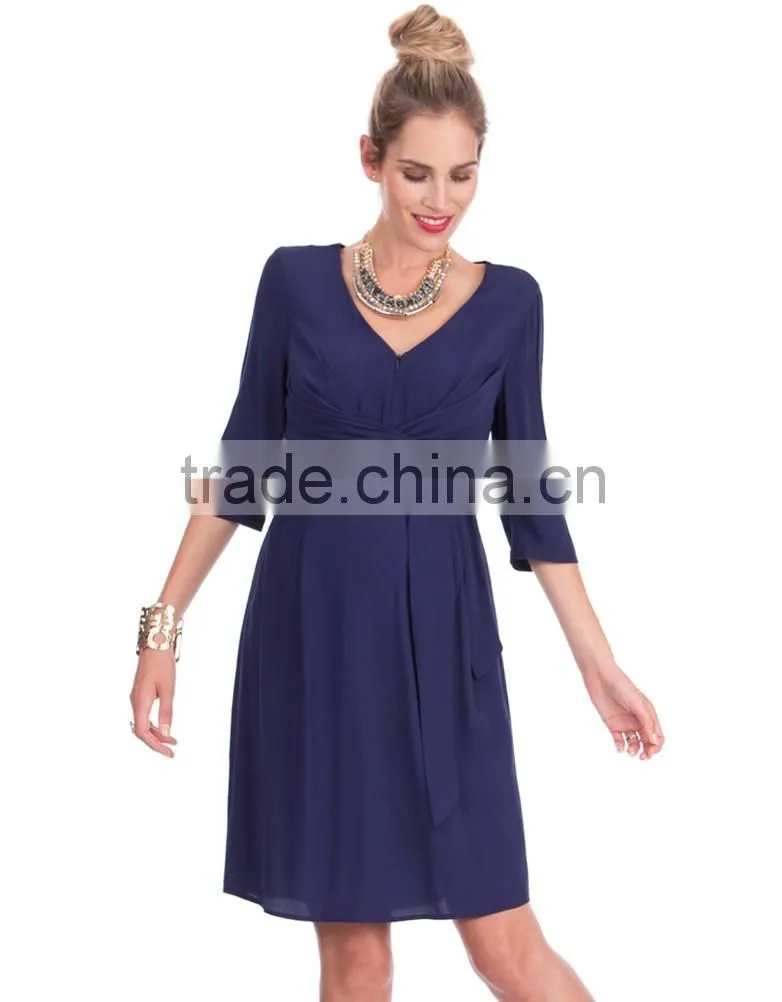 Deep V-Neck Sexy Maternity Dresses Easy Nursing