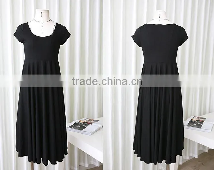 Summer Short Sleeve Slim Pregnancy Dress Wear for maternity O-neck