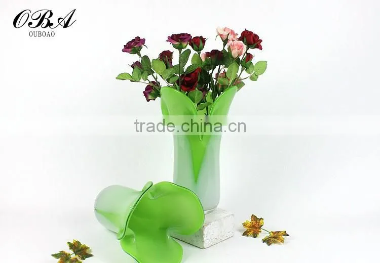 Modern creative cabbage shape handmade vase glass vase for desktop decoration