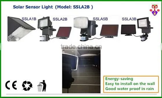 Outdoor Solar Power 0.075W Led Motion PIR Sensor Light